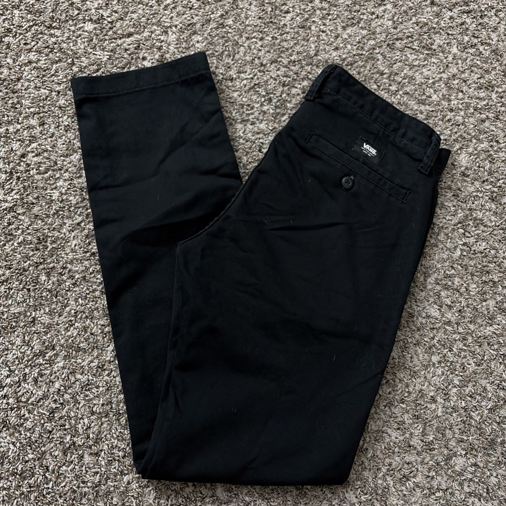 Vans Chino Pants 30 Men's Black Skater Skinny Leg